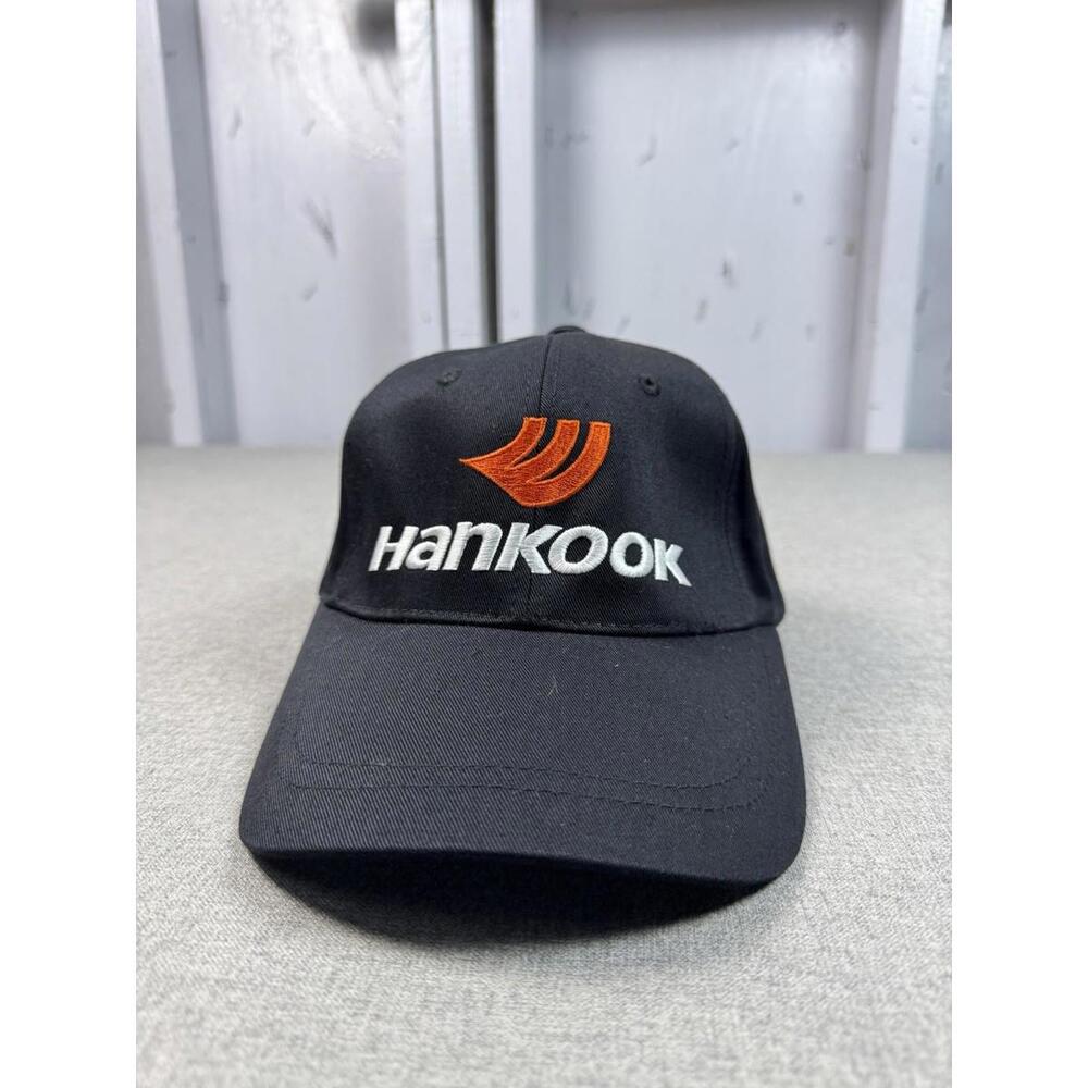 Hankook Tires Baseball Black Cap Racing Embroidered Adjustable Hat